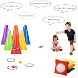 Alyoen 31 PCS 3 in 1 Bean Bag Ring Toss Cones Outdoor Carnival Game Set view 9