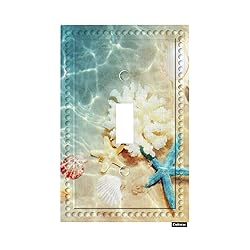 Cuitxrac Seashell and Starfish 1 Gang Light Switch