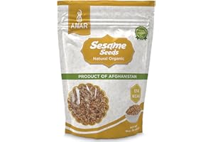 ANAR GOODS ANAR Sesame Seeds | Premium 16oz (454g) bag | Brown Raw Sesame Seeds for Everyday Use | Best for baking cookies, mix in milk, sprinkle on salad | Rich & Nutritious | Naturally Grown in Afghanistan | Pack of 1 | Resealable bag