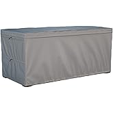 Deck Box Cover - Outdoor Storage Box Cover 150 Gallon, Heavy Duty 600D Oxford Cloth Water And Dust Resistant, Size 62x25x28 Inches Fits Most Patio Box.