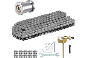 RZEOZU Mini Bike 35 Chain 140 Links Chain Tensioner Compatible with Coleman CT100U CC100X Baja Doodle Bug DB30 Motovox MBX10 MBX11 Mega Moto MMB80 Predator 79cc 97cc 100cc Mini Bike Go Kart Parts