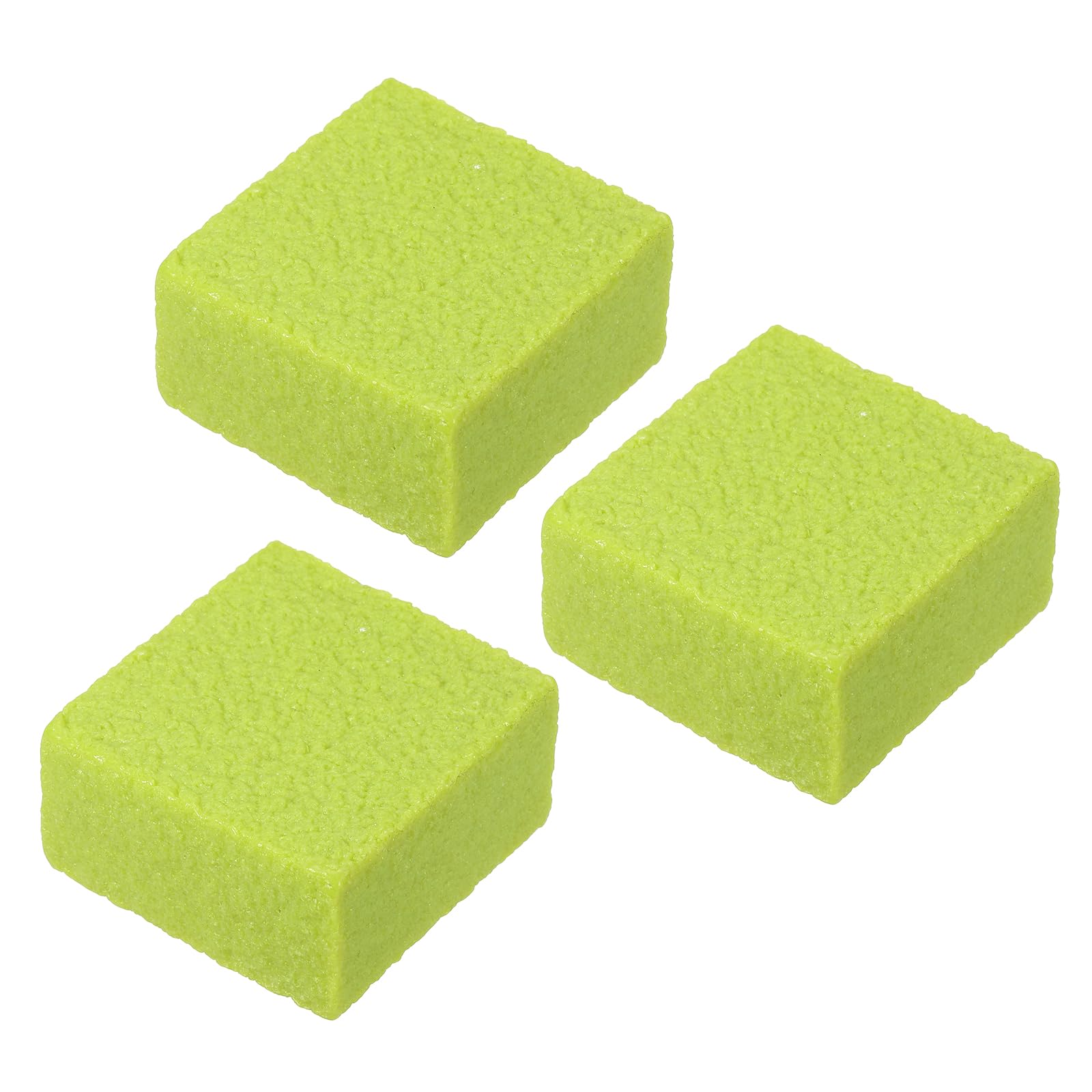 PATIKIL 5x5x2.5cm Pickleball Paddle Eraser,3 Pcs Square Rubber Pickleball Racket Dust Remover Bar Cleaner,Green
