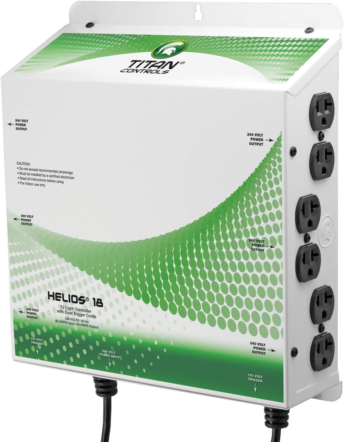 Titan Controls HGC702843 Professional Series Helios 18 - 12 Light 240 Volt Controller With Dual Trigger Cords, 240 Volt White : Garden & Outdoor