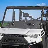 KEMIMOTO 3-IN-1 Vented Windshield Compatible with Ranger 1000, Sliding Scratch Resistant Front Windshield Compatible with Polaris Ranger XP 900/Crew, Ranger XP 1000/Crew, Ranger 1000/Crew 2014-2026