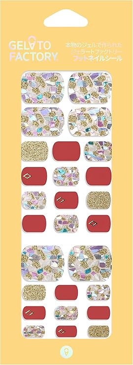 Amazon Gelato Factory フットネイルシール オパールコーラルピンク 貼るだけマニキュア ジェルネイル ネイルチップ ネイルシール Gelato Factory シール ステッカー 通販