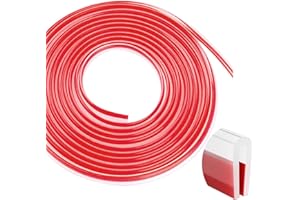 PETTYELF Silcone Edge Trim Self-Adhesive U Channel Silcone Edge Trim Edge Protector for Sheet Metal (Clear, Fit 3/32" - L 10')