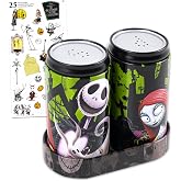 Nightmare Before Christmas Salt and Pepper Shakers Set - Jack Skellington Kitchen Accessories Bundle Collector Set Plus Stickers | Nightmare Before Christmas Collectibles