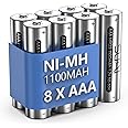 SUKAI Rechargeable AAA Batteries (8 Pack), 1100mAh High Capacity Performance Long-Lasting 1.2V, Per Charged Ni-MH AAA Batteries Low Self Discharge AAA Rechargeable Battery