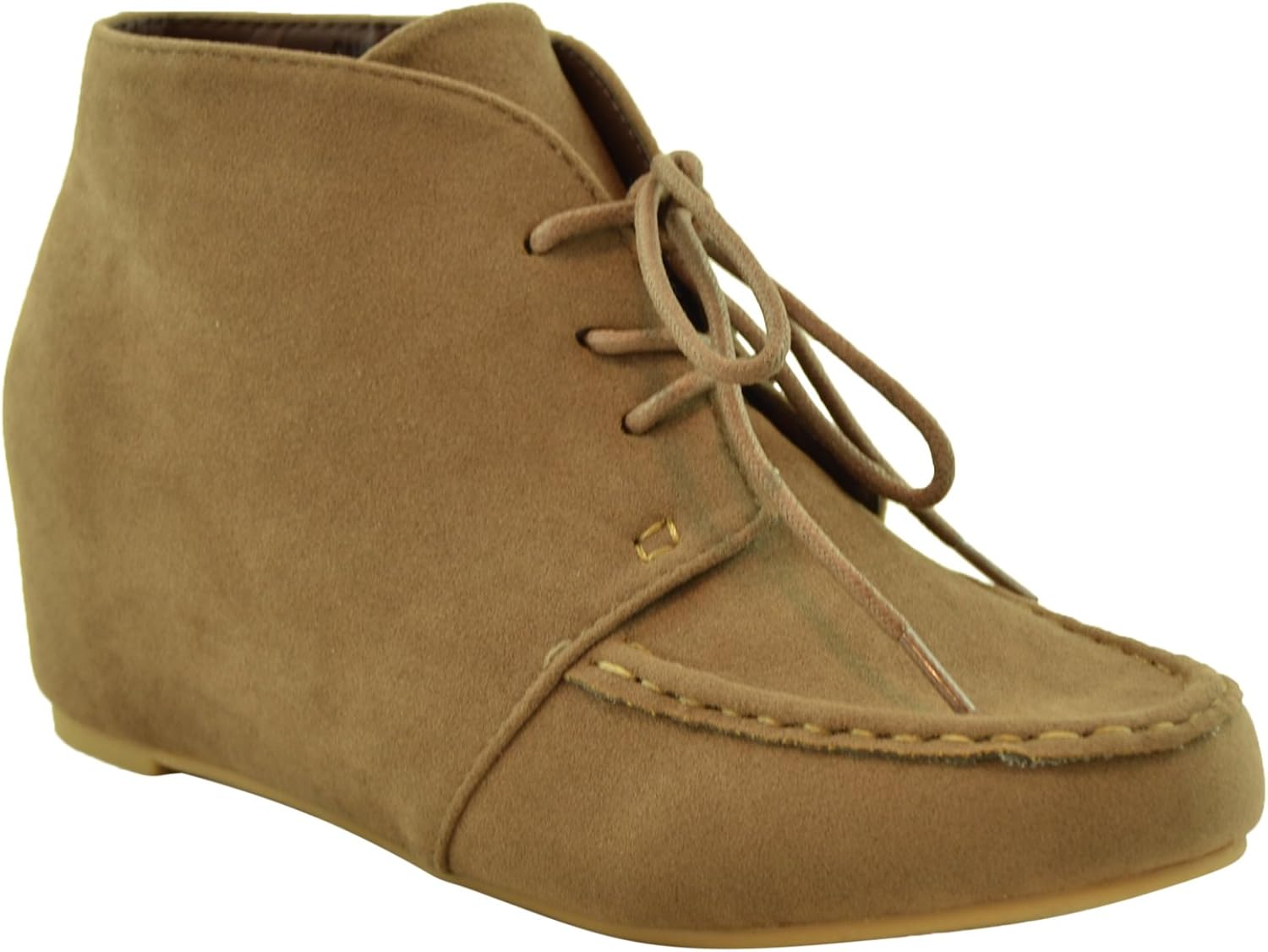 wedge moccasin boots