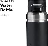 Stanley 1.06L Quick Flip Stainless Steel Water Bottle Black 18h Cold 2.5d Ice view 3
