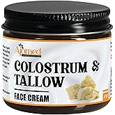 Colostrum & Tallow Face Moisturizer - tallow For Dry skin, Fine Lines & Aging – Handmade Skincare Tallow balm for rosacea, eczema- Retinol & Hyaluronic Acid Cream, Moisturizer Face Cream Day & Night