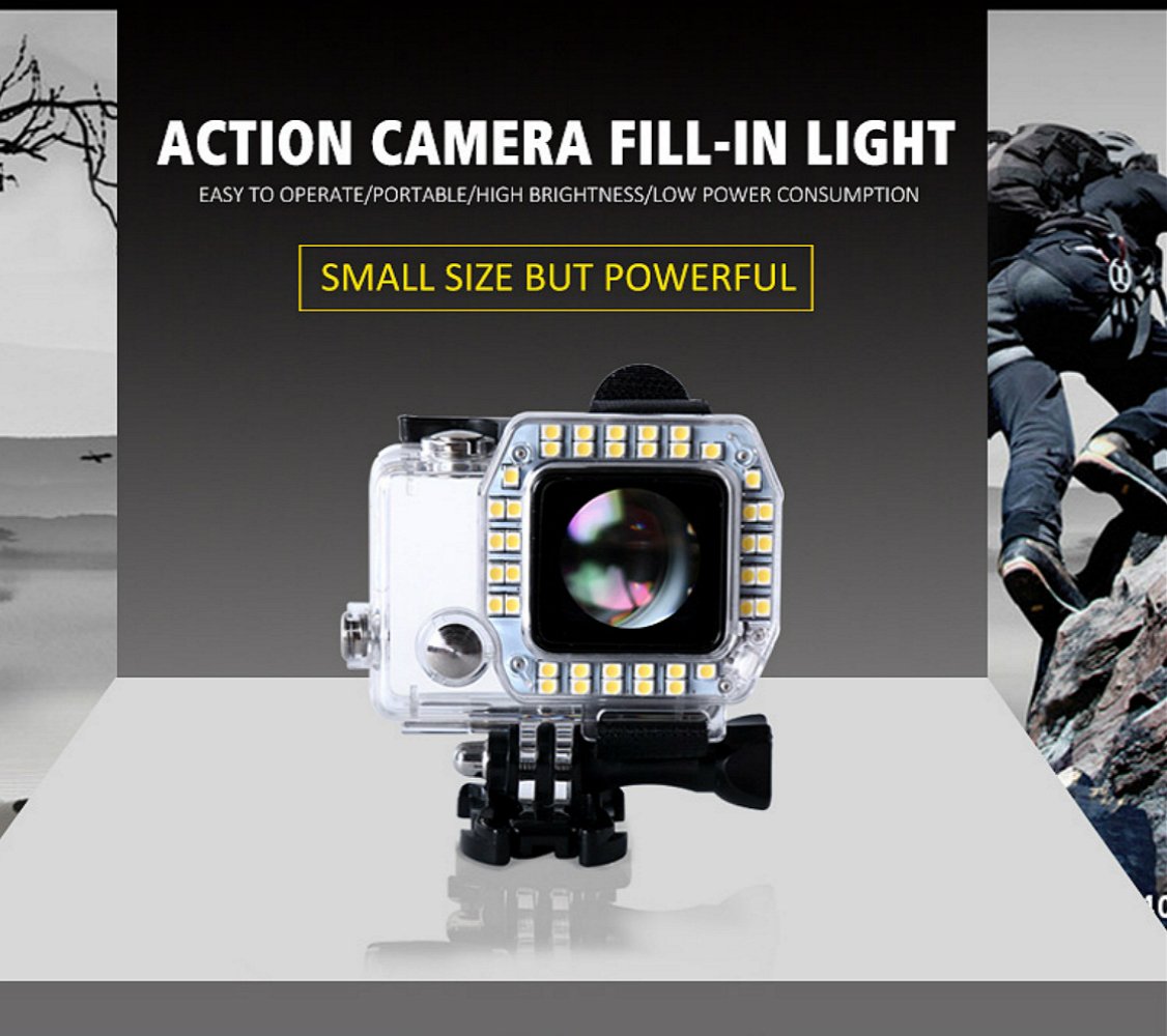 Tolifo HF40 LED Light LED Ring Shooting Night Flash Light for GoPro Hero 3+, Hero 3 Plus, Hero 4