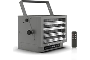InoKraft 7500W Electric Garage Heater with Remote, Ceiling Mount Fan Forced Shop Heater with Digital Thermostat, 240V Hardwired Space Heater for Garage&Workshop, 12-hour Timer and Overheat Protection