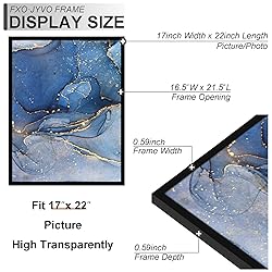 Fxojyvo 17x22 Picture Frame Set of 6, Black Frame