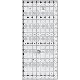 Creative Grids Quilt Ruler 8-1/2in x 18-1/2in Rectangle &ndash; CGR818 &ndash; Made in USA, Non-Slip Grip Acrylic Quilting, Sewing, Crafting, Patchwork Ruler for Measuring &amp; Cutting Fabric