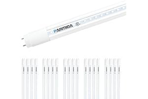 PARMIDA LED TECHNOLOGIES PARMIDA 20-Pack 4FT LED T8 Ballast Bypass Type B Light Tube, 24W, UL-Listed for Single-Ended & Dual-Ended Connection, 3200lm, Clear Lens, T8 T10 T12, UL - 3000K