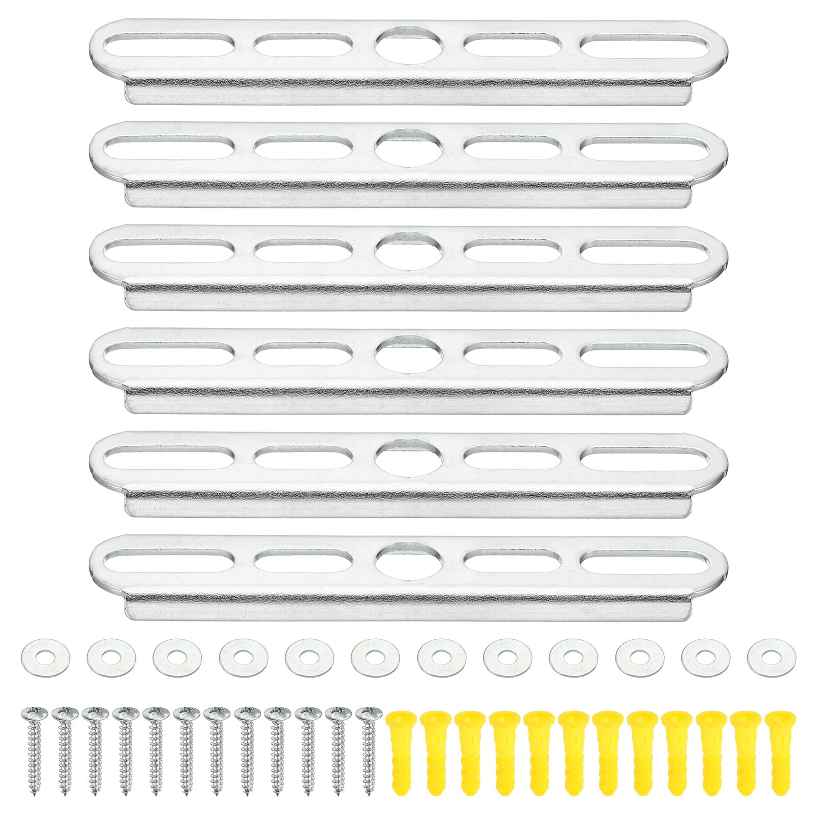PATIKIL 100mm 3.9 Inch Ceiling Light Plate Kit, 6 Set Pendant Light Fixture Mounting Bracket Crossbar with Screw Nuts Accessories for Chandelier Wall Lighting