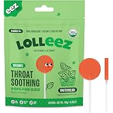 Lolleez Lollipops for Kids Sore Throat Relief, Watermelon, 28 Count | for 3+ Years, Organic Honey, Non-GMO, Gluten &amp; Dairy-Free, No Artificial Dyes, Third-Party Tested