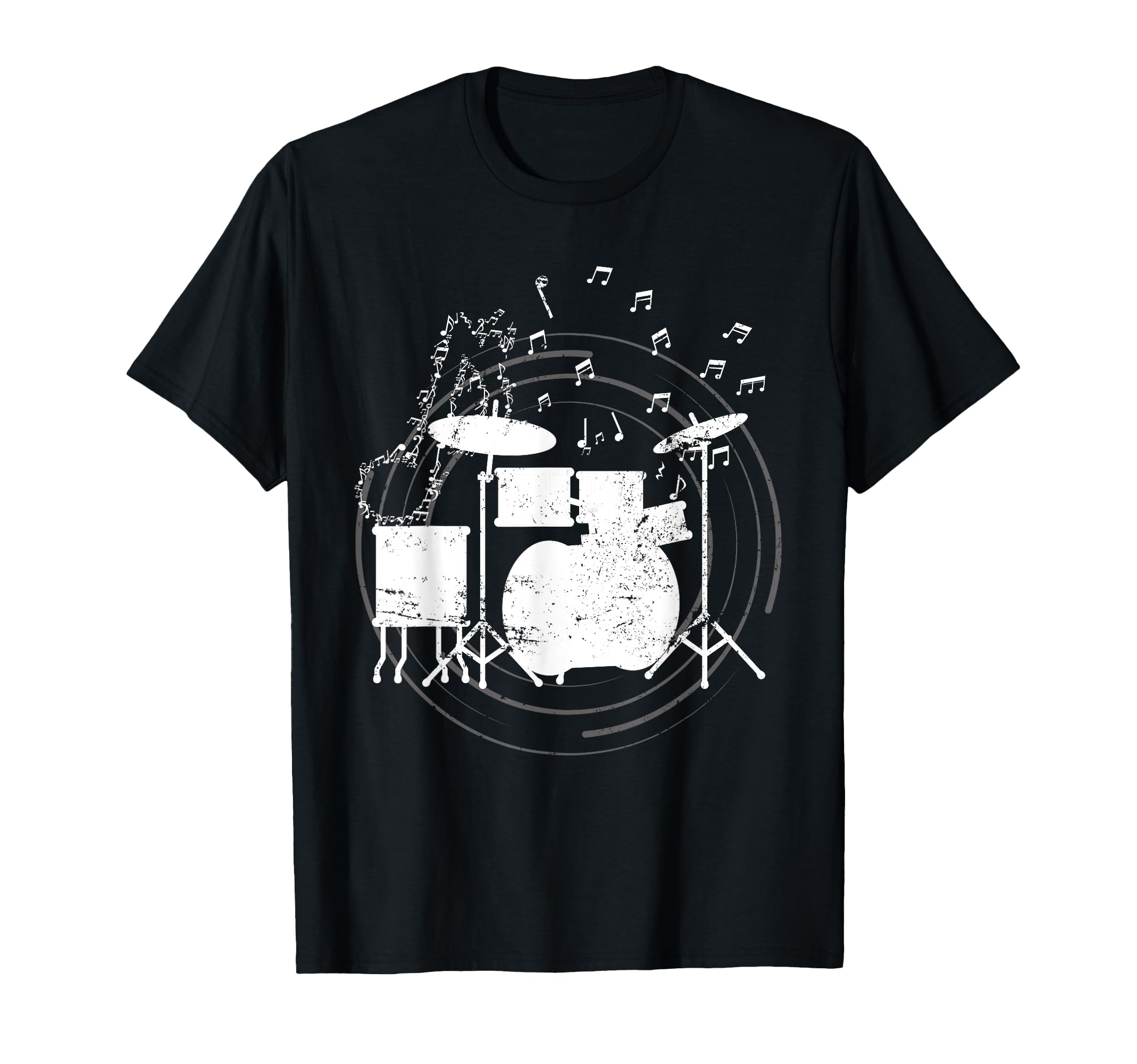 Percussion Musician Drummer Drum Set Music Notes Drums T-Shirt