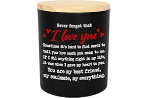TEEZWONDER Valentines Day Gifts for Him Her - Anniversary Couple Candle, Romantic Gifts for Husband Wife Men Women Boyfriend Girlfriend - Vanilla Lavender Scented Candles 10 Oz