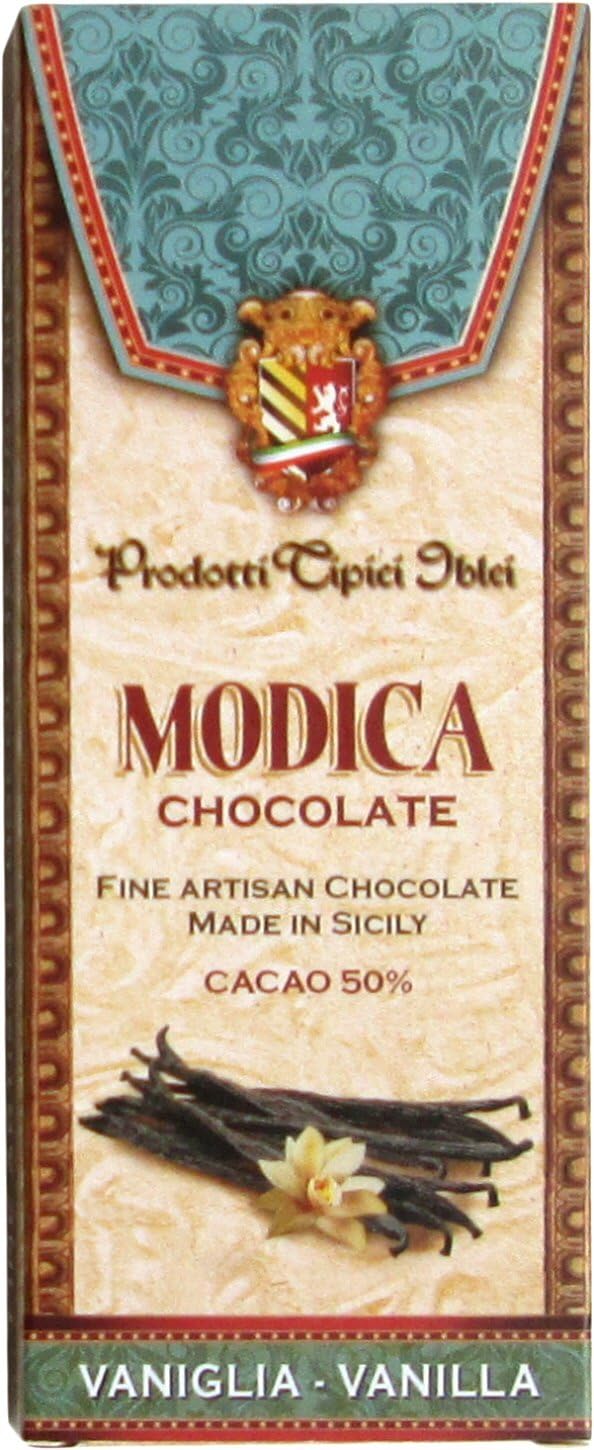 Prodotti Tipici Iblei: Modica Chocolate, Vanilla Taste 3.5 Ounce (100gr) Packages (Pack of 3) [ Italian Import ]