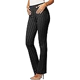 Stretch Slacks for Women - Wear to Work - Tummy Control Waistband - Bootcut Dress Pants with Pockets (Available in Plus Size)