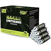 SPOZER 16g Threaded CO2 Cartridges for Bike Tires - Cartridge for CO2 Inflator - Quick Tire Inflation - CO2 Pump for Road, MTB, Mountain Bikes (12 Count)
