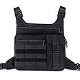 KINGSLONG Tactical Chest Bag, Lightweight Running Chest Pack, Water Resistant, Phone Holder, Running Backpack for Men Women
