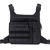 KINGSLONG Tactical Chest Pack Running Bag: Outdoor Sports Lightweight Water Resistant - Hiking EDC Vest Rig Pack Men Women