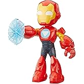 IRON MAN AND HIS AWESOME FRIENDS Marvel Supersized Iron Man Action Figure, 9-Inch (22.8 CM) Super Hero Toys for Kids, Ages 3+