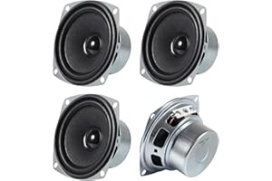 D-FLIFE 4PCS 10W Mini 3" HiFi Full Range Speaker 8 Ohm Anti-Magnetic Audio 2.0/2.1 Home Stereo Woofer Loudspeaker 90dB High S