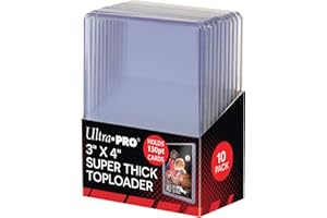 Ultra Pro 82327 3 x 4 inch Toploaders Super Thick (10 Count), Cream, 130pt