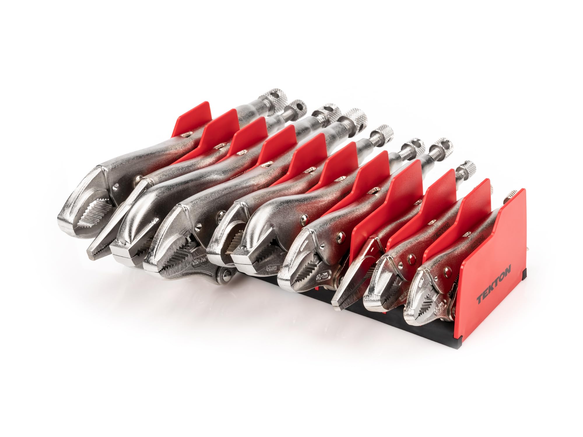 Photo 1 of TEKTON Locking Pliers Set with Rack (10-Piece) | PLK99904