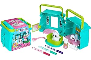 Crayola Scribble Scrubbie Pets Scented Spa, Animal Toy Playset, includes Washable & Scented Markers, Gifts for Girls & Boys, Ages 3+