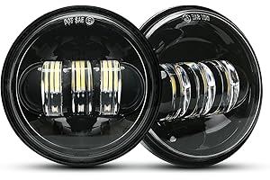 LX-LIGHT 4.5 inch Black LED Auxiliary Spot Fog Passing Lights Lamp for Motorcycles Projector Driving Lamp