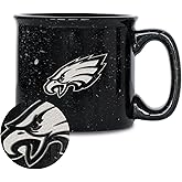 Rico Industries NFL Football Speckle 12oz Laser Engraved Campfire Ceramic Mug