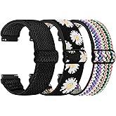 TumpCez Quick Release Watch Band - Choice of Width -18mm 19mm 20mm 22mm 24mm Watch Bands, Solo Loop Adjustable Elastic Nylon Watch Straps Replacement Wristband for Men Women