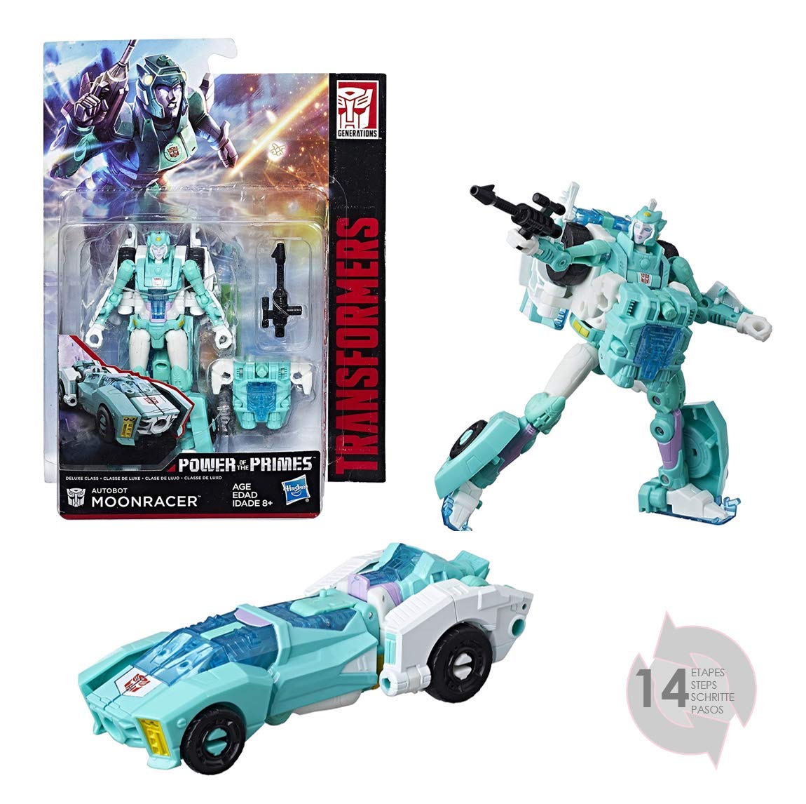 Transformers E1130 Figur Generationen Power of The Prämien Deluxe Autobot moonracer Amazon.de