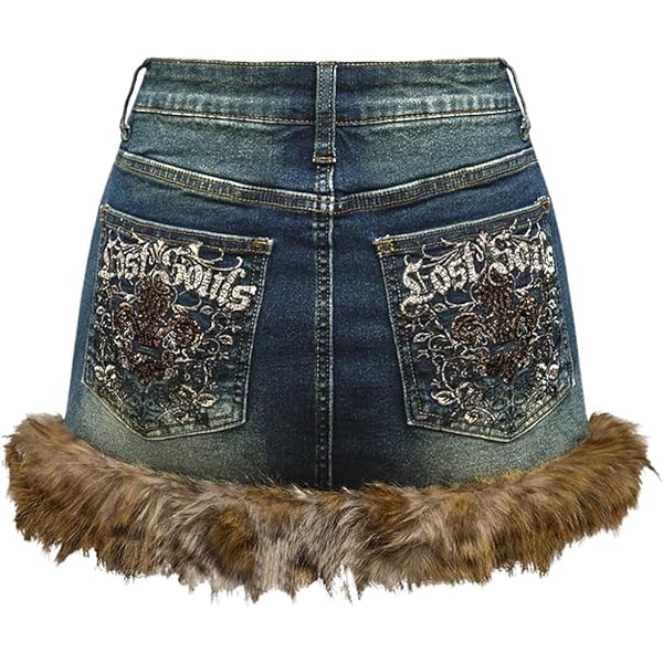 Amazon.com: GHJCFVBS Sexy Jean Skirts for Women High Waisted