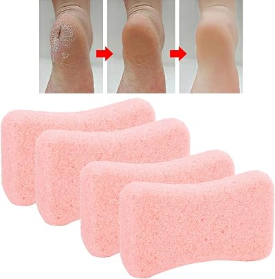 YUYTE Pumice Stone 4pk Pink Foot Callus Remover Hard Skin Pedicure Scrubber