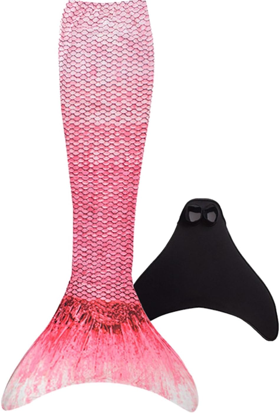 SPEEDEVE Girls Mermaid Tail for Swimming with Black Monofin