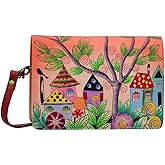 Anna by Anuschka Women's Hand-Painted Leather Two Fold Wallet on a String