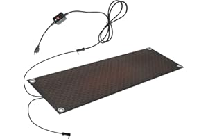 mestyl Heated Snow Melting Mats Outdoor, 10 x 30 Inch Heated Outdoor Mats, Snow and Ice Melting Mats No-Slip Winter Outdoor Heated Mats for Stair, Walkway, Steps, Sidewalks, Decks, Driveway, 1Pcs