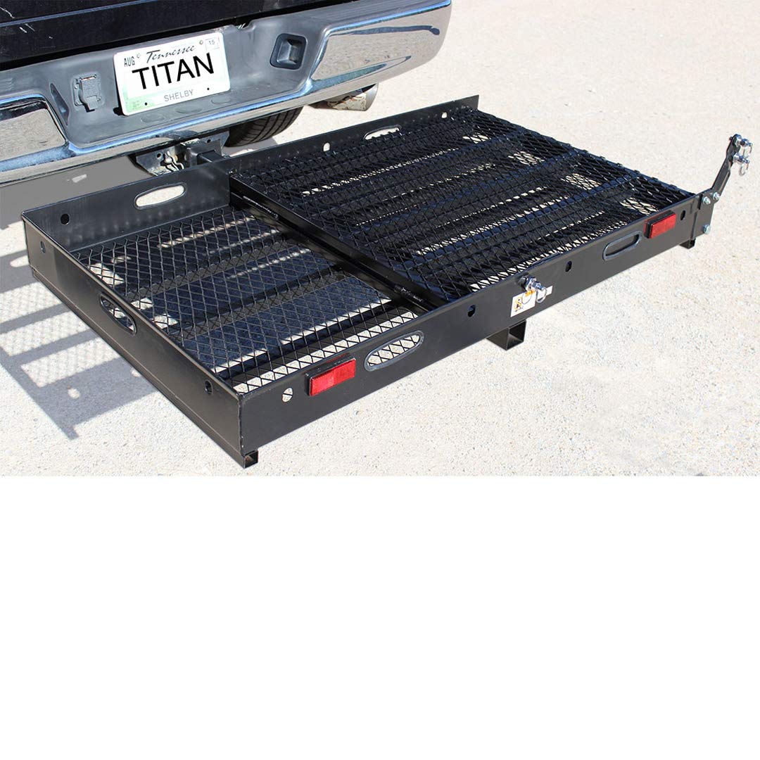 Titan Ramps Hitch Mounted Wheelchair Carrier Rack Ramp 500 lb Capacity