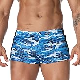 AIMPACT Men's Mesh Booty Shorts 3 Inch Lightweight Athletic Sportswear Gym Workout Retro Running Short Shorts