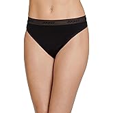 Jockey Women's Underwear Worry Free Microfiber Light Absorbency Thong