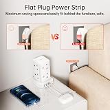Sameriver 12-in-1 Tower Extension Lead 8 AC Outlets 4 USB 2m Surge Protection view 5