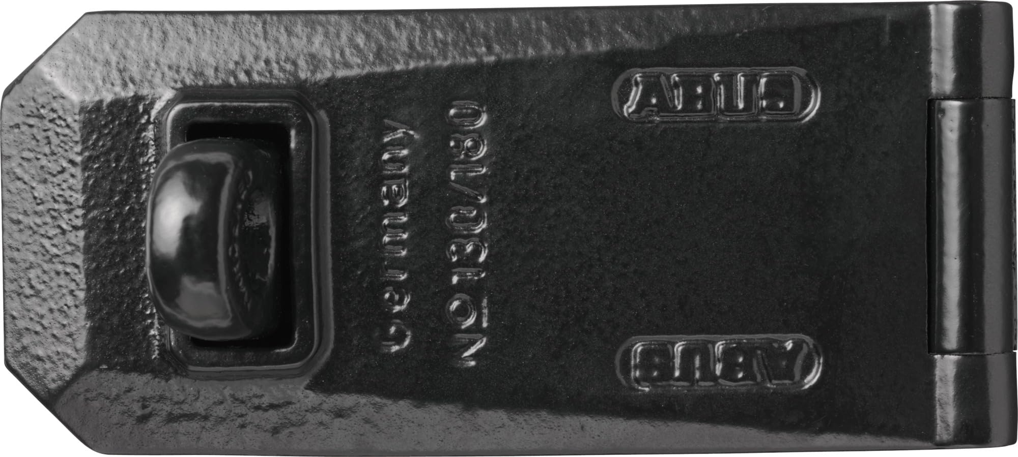 ABUS Granite Hasp and staple 130/180 - Ideal as Fixture for Granite Padlocks - Extremely Stable with Hardened Hinge Pins - Security Level 10 - Black