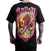 Sullen Men's Red Reaper Artist Series Tattoo Lifestyle Graphic Cotton Standard Short Sleeve Tee Black