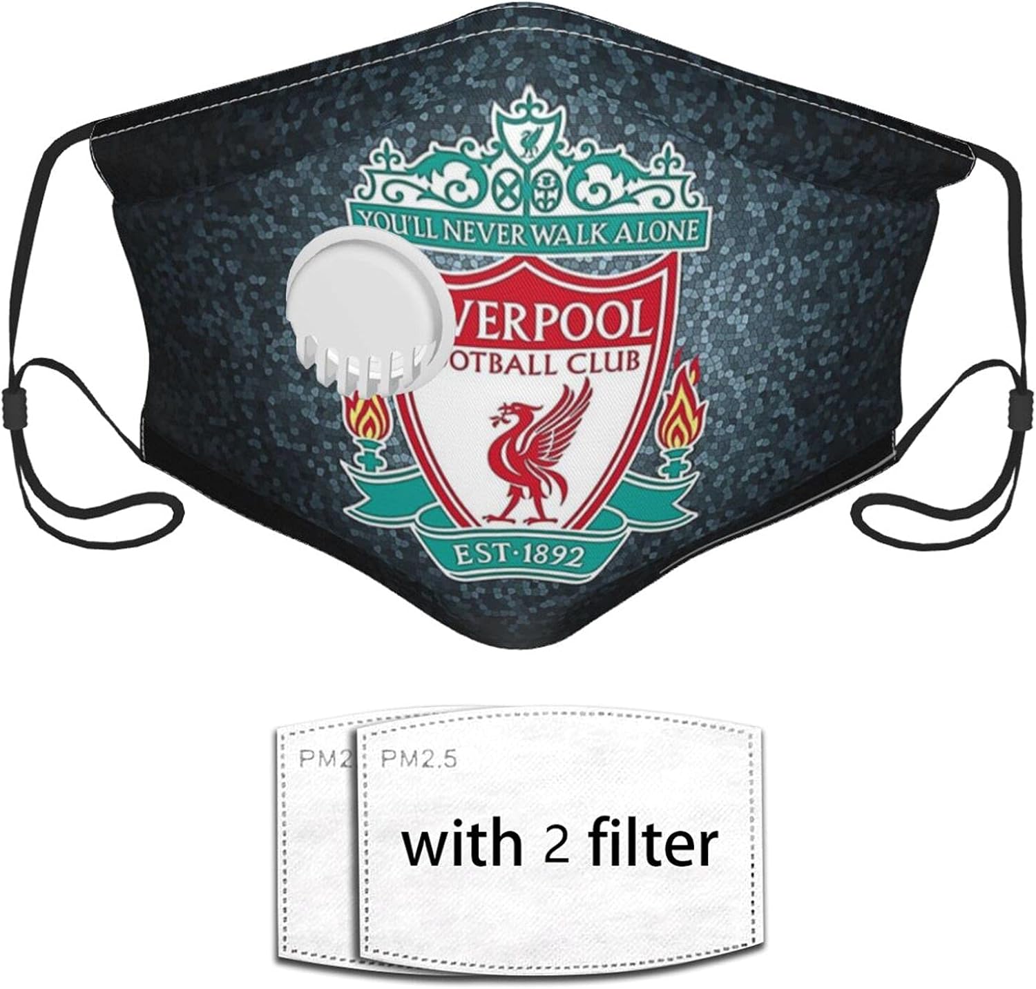 Nicegift Liverpool Football Club Face Mask Cover with Pm2.5 Filters